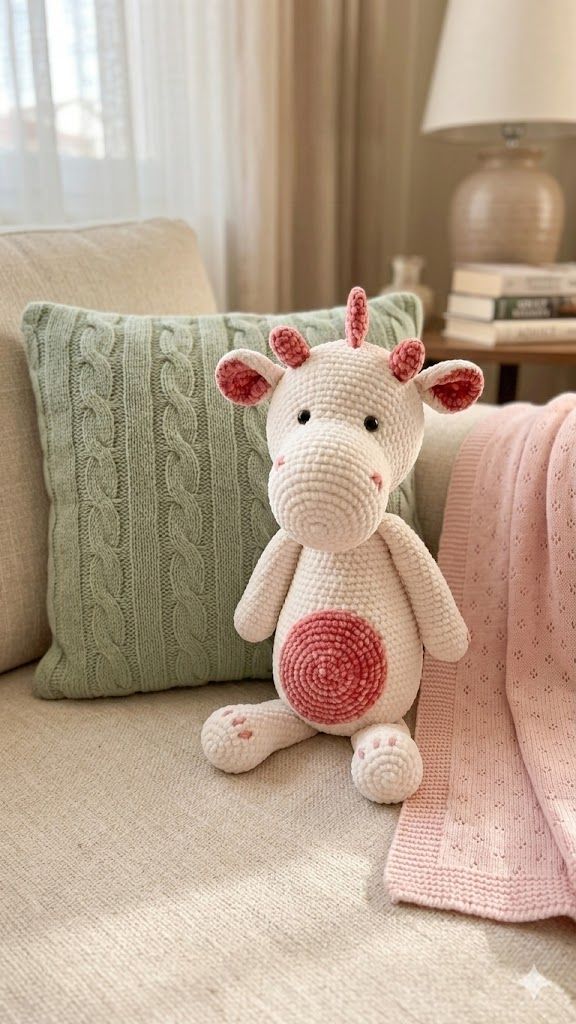Dirk le Dragon
Mon tout premier amigurumi!
Il s'agit d'un modèle trouvé sur Hobbii.fr